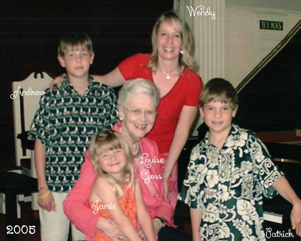 Wendy with Louise Goss and children